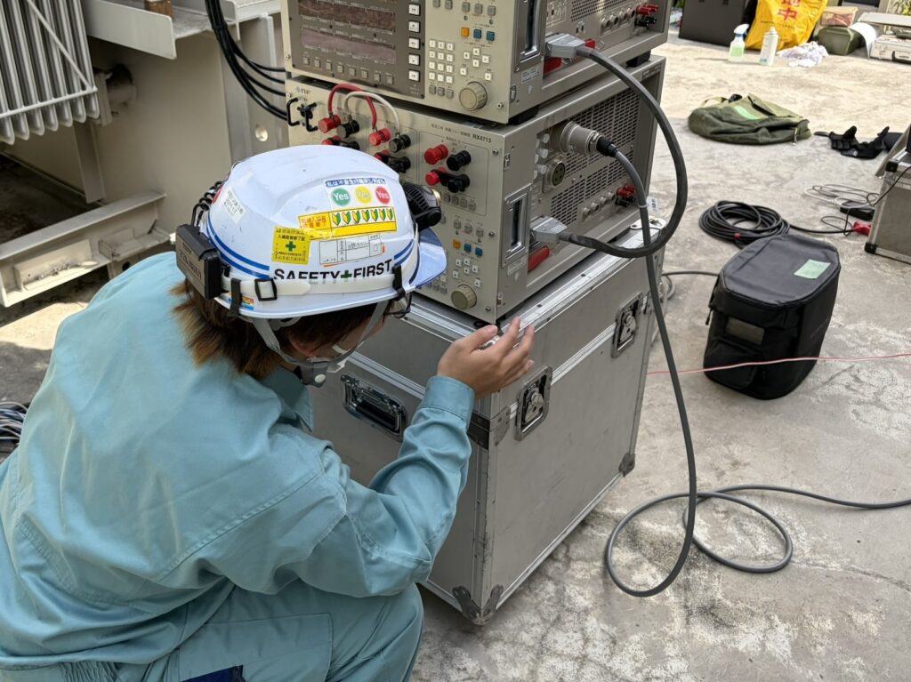 NF回路 RX4713 RX4718を使用して保護継電器試験を実施