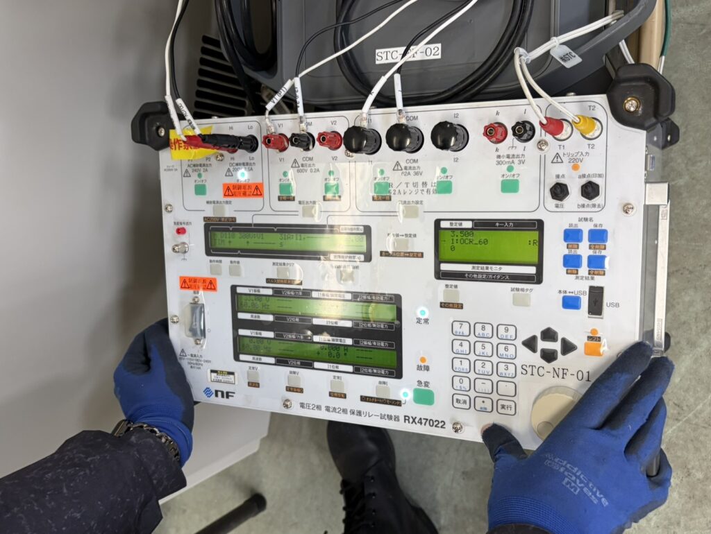 富士電機 地絡方向継電器
DUTUDTBS-36AACを
RX47022で試験